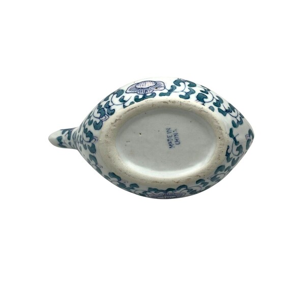 Vintage Chinese Floral Hand Painted Porcelain Ginger Jars & Teapot 3 Piece Set - Picture 5 of 12